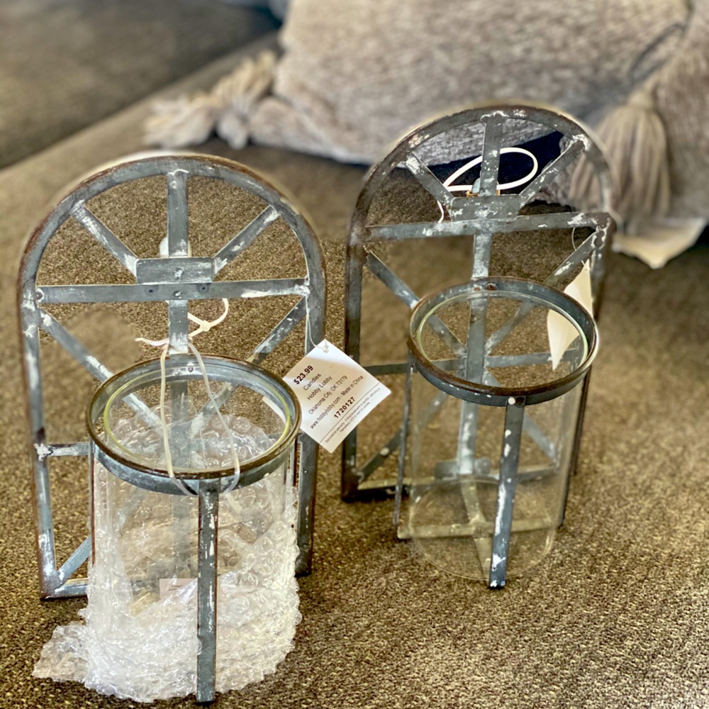 Distressed Arch Metal Wall Sconce/ Candle Holders